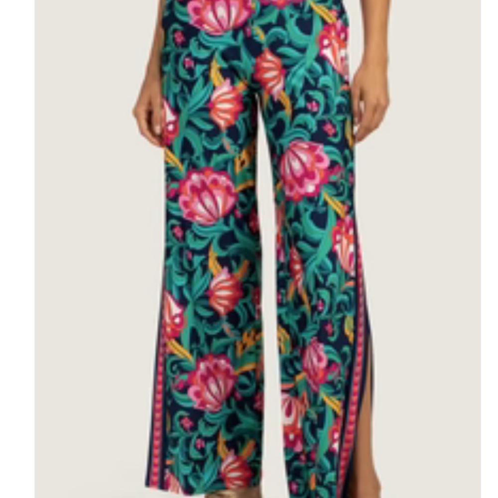 Trina Turk India Garden Wide-Leg Pants Gorgeous! NWT XS
